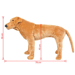vidaXL Plüschtier Hund Labrador Stehend Plüsch Hellbraun XXL