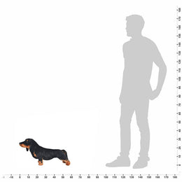 vidaXL Plüschtier Hund Dackel Stehend Plüsch Schwarz XXL