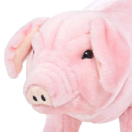 vidaXL Plüschtier Schwein Stehend Plüsch Rosa XXL