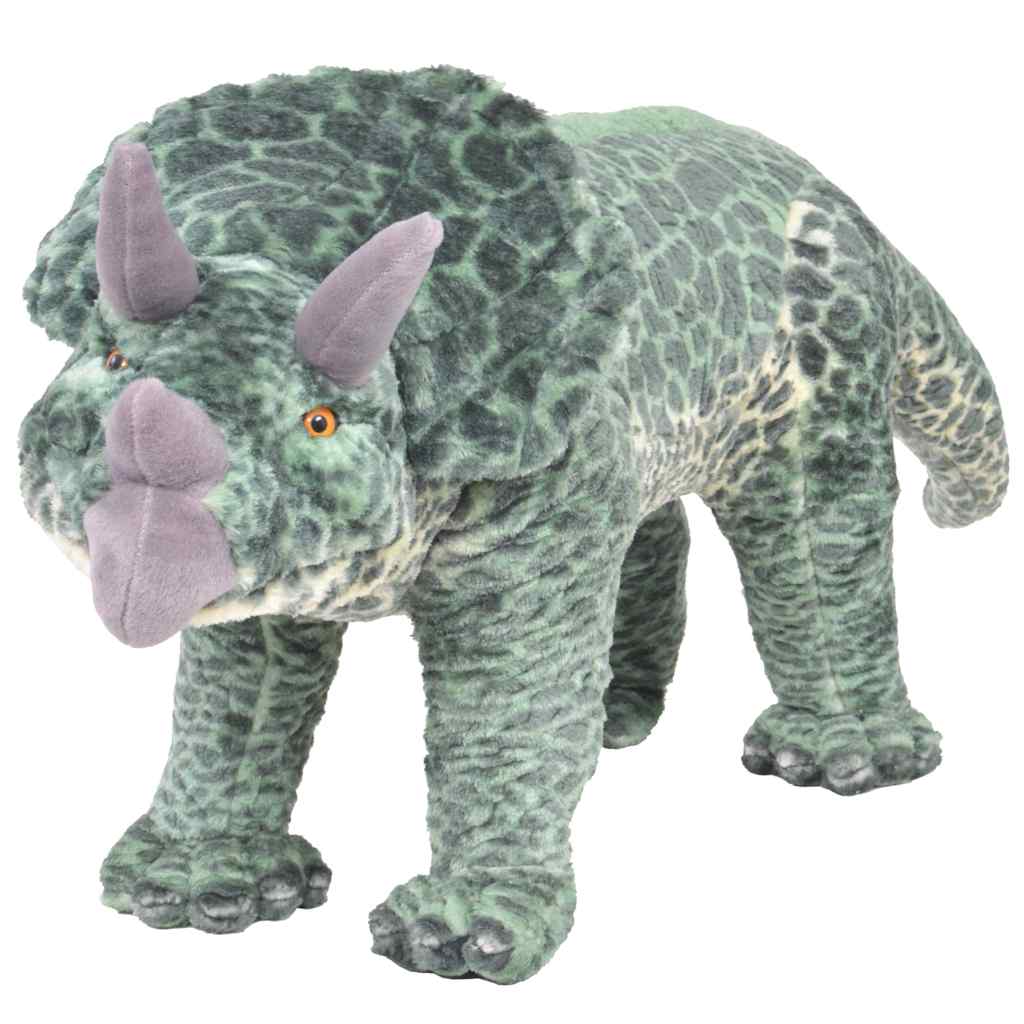 Plüschtier Triceratops Stehend Plüsch Grün XXL
