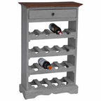 Weinregal Massives Mahagoniholz 55x23x85 cm