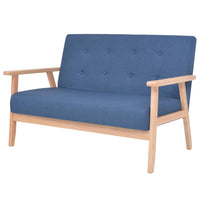 2-Sitzer-Sofa Stoff Blau