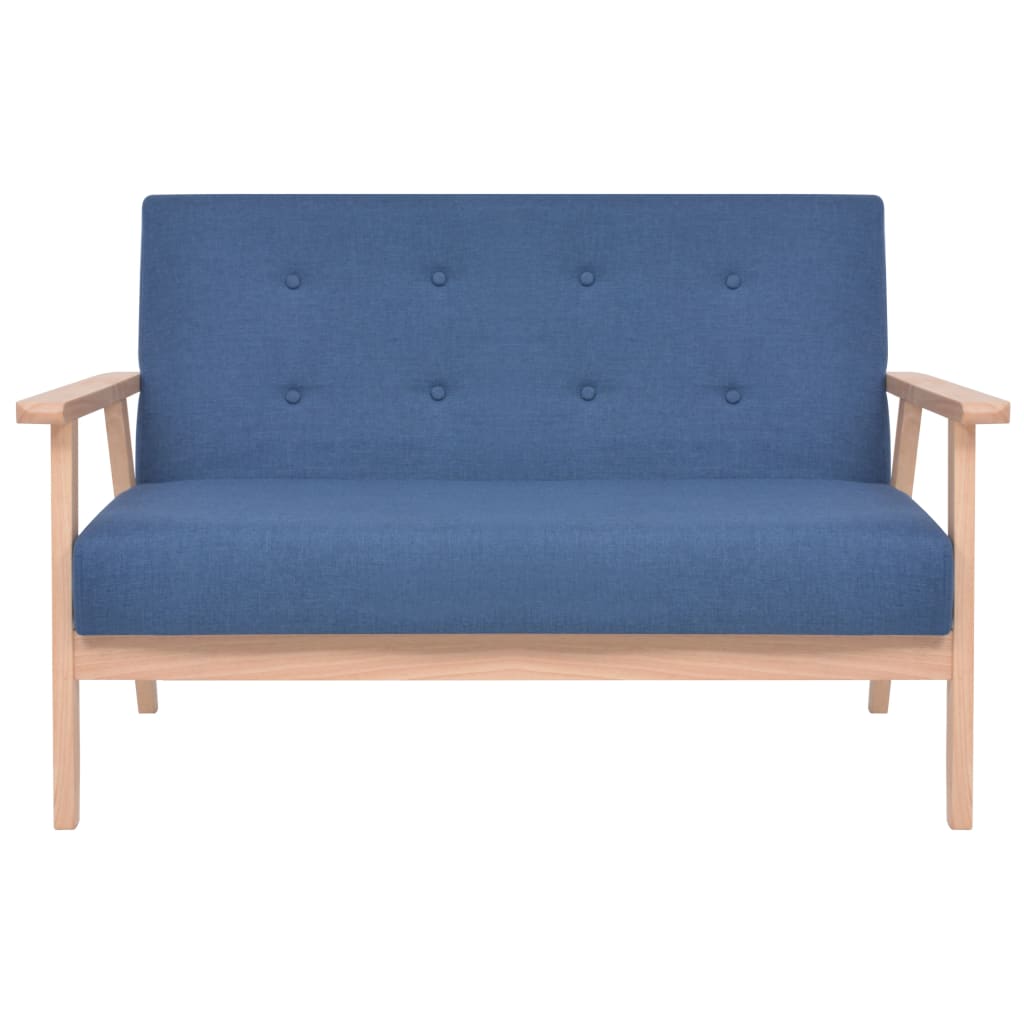 2-Sitzer-Sofa Stoff Blau