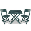 3-tlg. Bistro-Set Klappbar Kunststoff Grün
