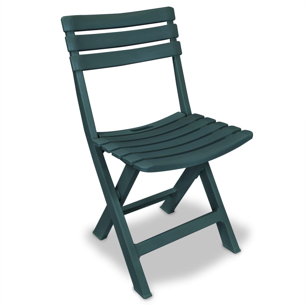 3-tlg. Bistro-Set Klappbar Kunststoff Grün