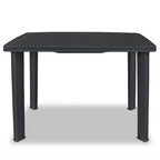 Gartentisch Anthrazit 101x68x72 cm Kunststoff