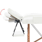Massageliege 2-Zonen Klappbar 10 cm Sitz Weiß