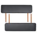 Massageliege 3 Zonen Tragbar 10 cm Polsterung Schwarz
