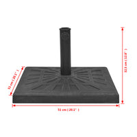 Sonnenschirmständer Harz Quadratisch Schwarz 19 kg