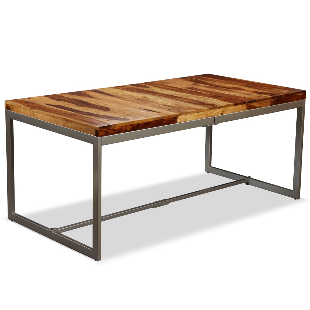 Esstisch Massivholz Akazie und Stahl 180 cm