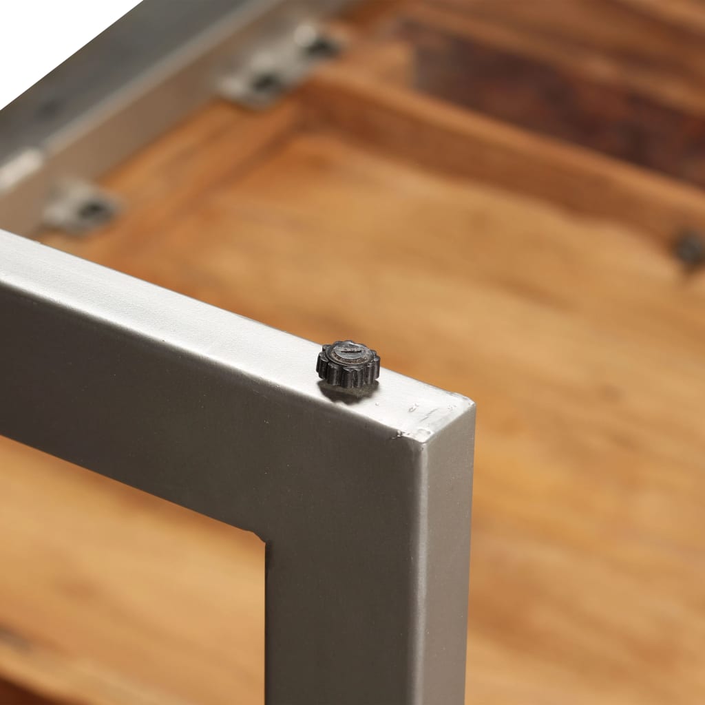 Esstisch Massivholz Akazie und Stahl 180 cm
