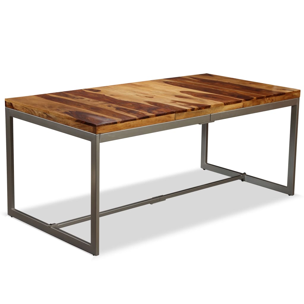 Esstisch Massivholz Akazie und Stahl 180 cm