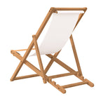 Liegestuhl Teak 56x105x96 cm Creme