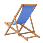 Liegestuhl Teak 56x105x96 cm Blau
