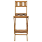 Klappbare Garten-Barhocker 2 Stk. Massivholz Teak
