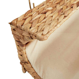 vidaXL Katzenbett mit Kissen Wasserhyazinthe 37 x 20 x 20 cm
