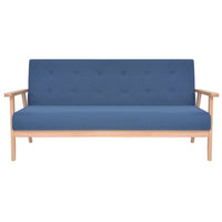 Sofagarnitur 2-tlg. Stoff Blau