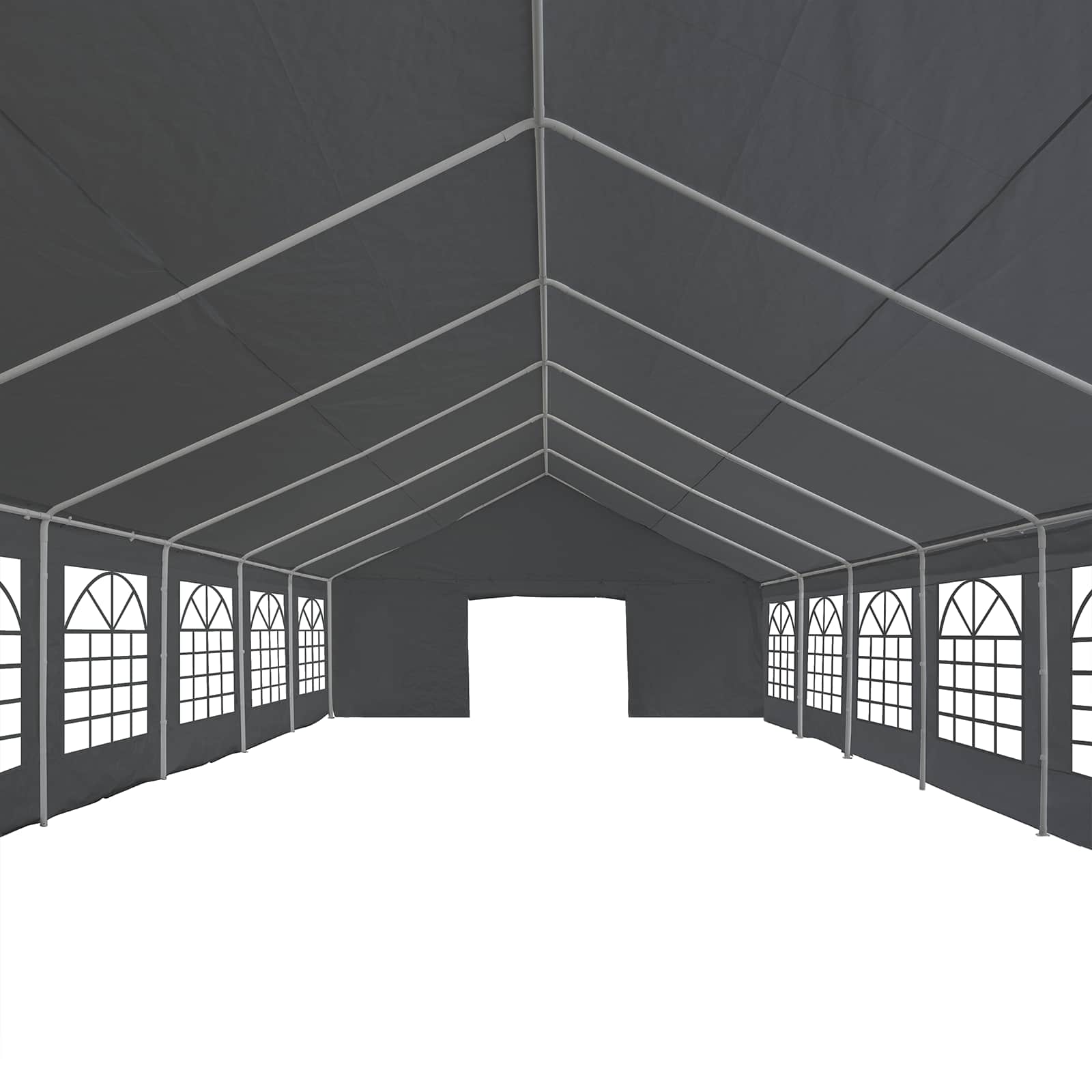 Zeltstoff ohne Gestell Grau 12 x 6 m PE