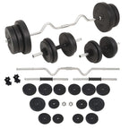 Langhantel- und Kurzhantelset 60 kg