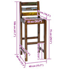 Barhocker 2 Stk. Altholz