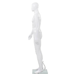 vidaXL Männliche Schaufensterpuppe mit Glassockel Weiß 185 cm