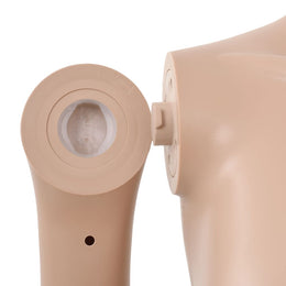 vidaXL Schaufensterpuppe Dame mit Glassockel Beige 180 cm