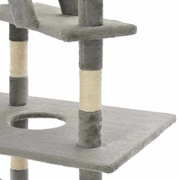 vidaXL Katzen-Kratzbaum Sisal 230 - 260 cm Grau