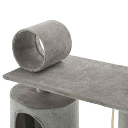 vidaXL Katzenbaum mit Sisal-Kratzsäulen 140 cm Grau