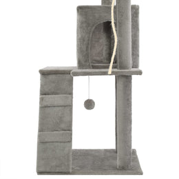 vidaXL Katzenbaum mit Sisal-Kratzsäulen 120 cm Grau