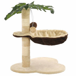 vidaXL Katzen-Kratzbaum mit Sisal-Kratzstange 50 cm Beige und Braun