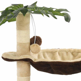 vidaXL Katzen-Kratzbaum mit Sisal-Kratzstange 50 cm Beige und Braun