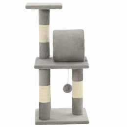 vidaXL Katzen-Kratzbaum Sisal 65 cm Grau