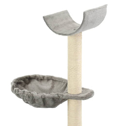 vidaXL Katzen-Kratzbaum mit Sisal-Kratzsäulen 105 cm Grau