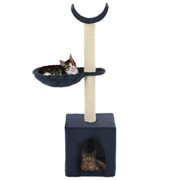 vidaXL Katzen-Kratzbaum mit Sisal-Kratzsäulen 105 cm Blau