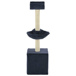 vidaXL Katzen-Kratzbaum mit Sisal-Kratzsäulen 105 cm Blau