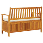 Garten Aufbewahrungsbank Akazienholz Massiv 120 x 63 x 84 cm
