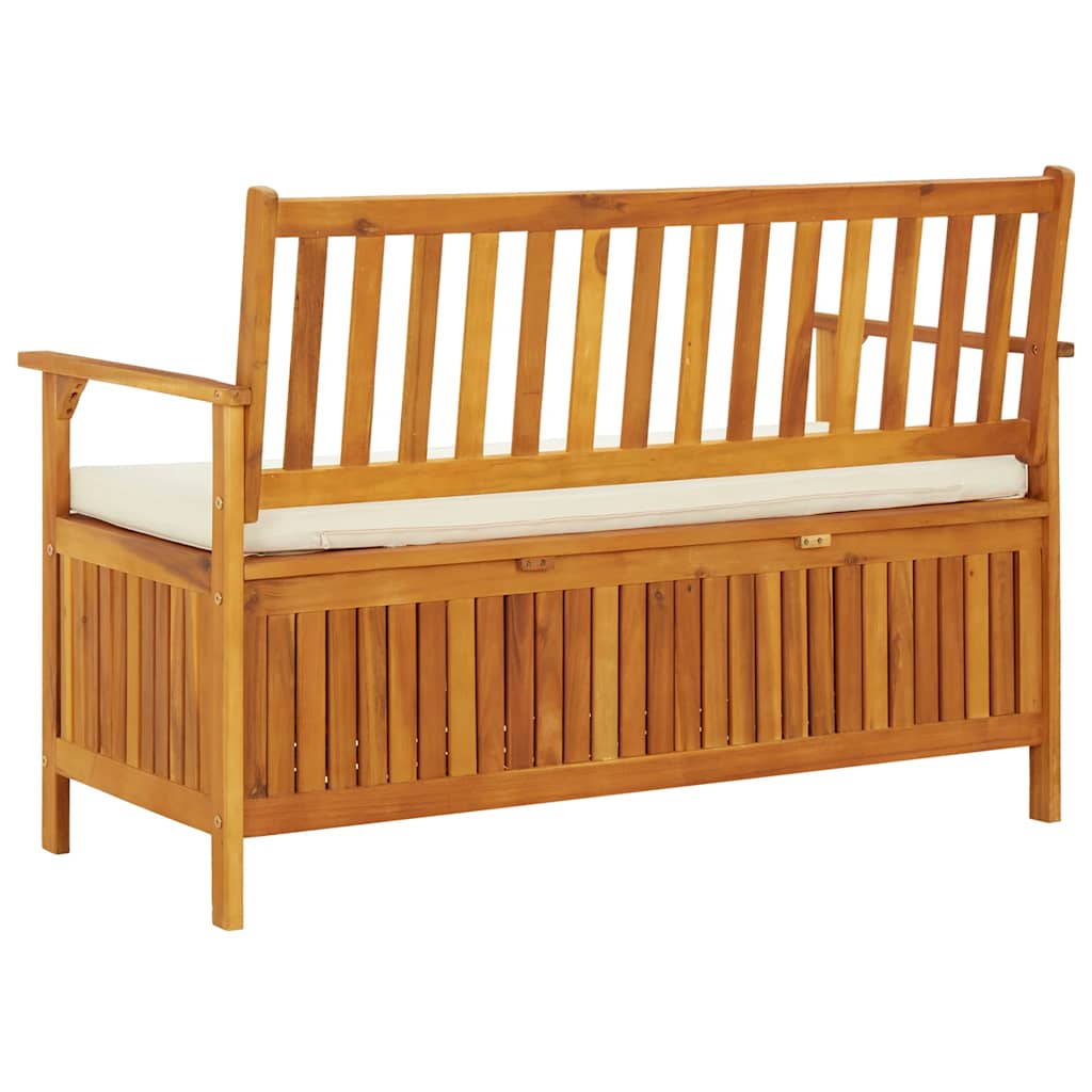 Garten Aufbewahrungsbank Akazienholz Massiv 120 x 63 x 84 cm