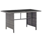 6-tlg. Garten-Lounge-Set mit Auflagen Poly Rattan Grau