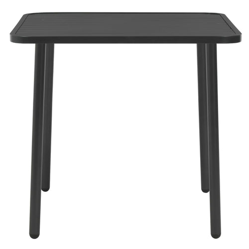 Gartentisch Dunkelgrau 80x80x72 cm Stahl