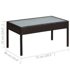 5-tlg. Garten-Lounge-Set mit Auflagen Poly Rattan Schwarz