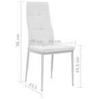 Esszimmerstühle 4 Stk. Weiß Kunstleder