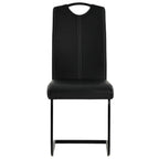 Freischwinger 4 Stk. Schwarz Kunstleder