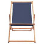 Strandstuhl Klappbar Stoff und Massivholz Blau