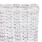 Esszimmerstühle 2 Stk. Hellbraun Kubu-Rattan und Mahagoniholz