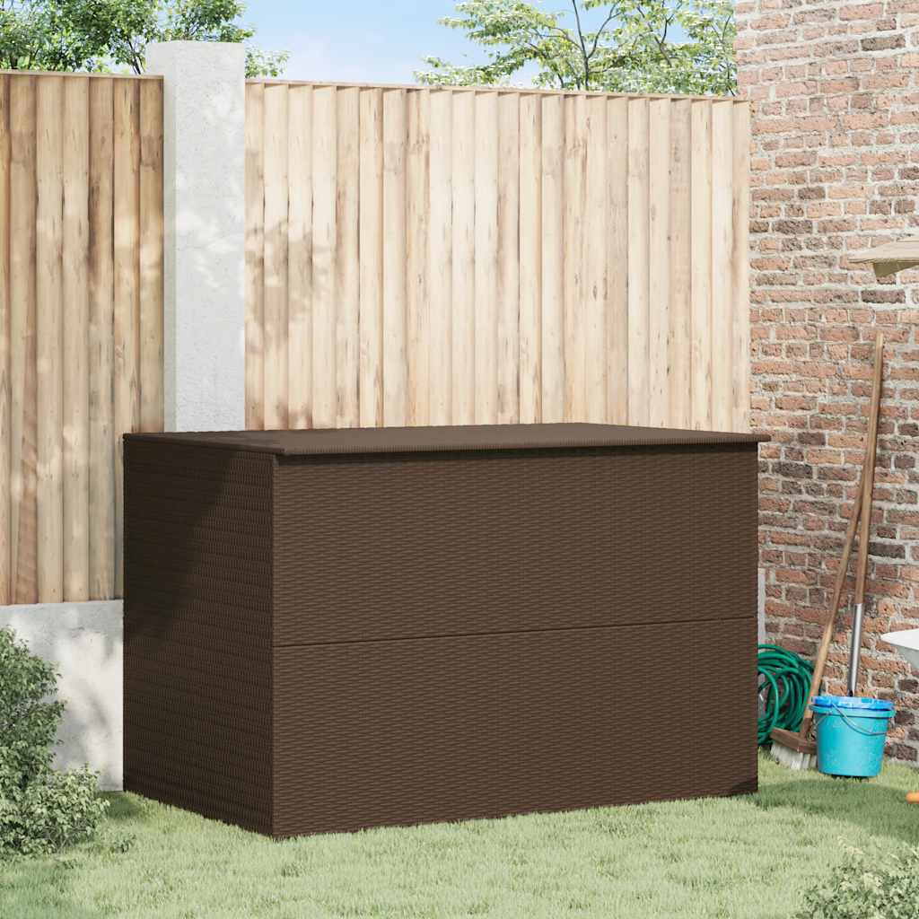 Garden-Auflagenbox Braun 150x100x100 cm Poly Rattan
