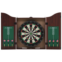 Professionelles Dartboard Sisal mit Schrank und 6 Dartpfeilen