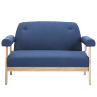 2-Sitzer-Sofa Stoff Blau