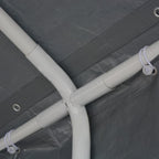 Partyzelt PE 6x12 m Grau