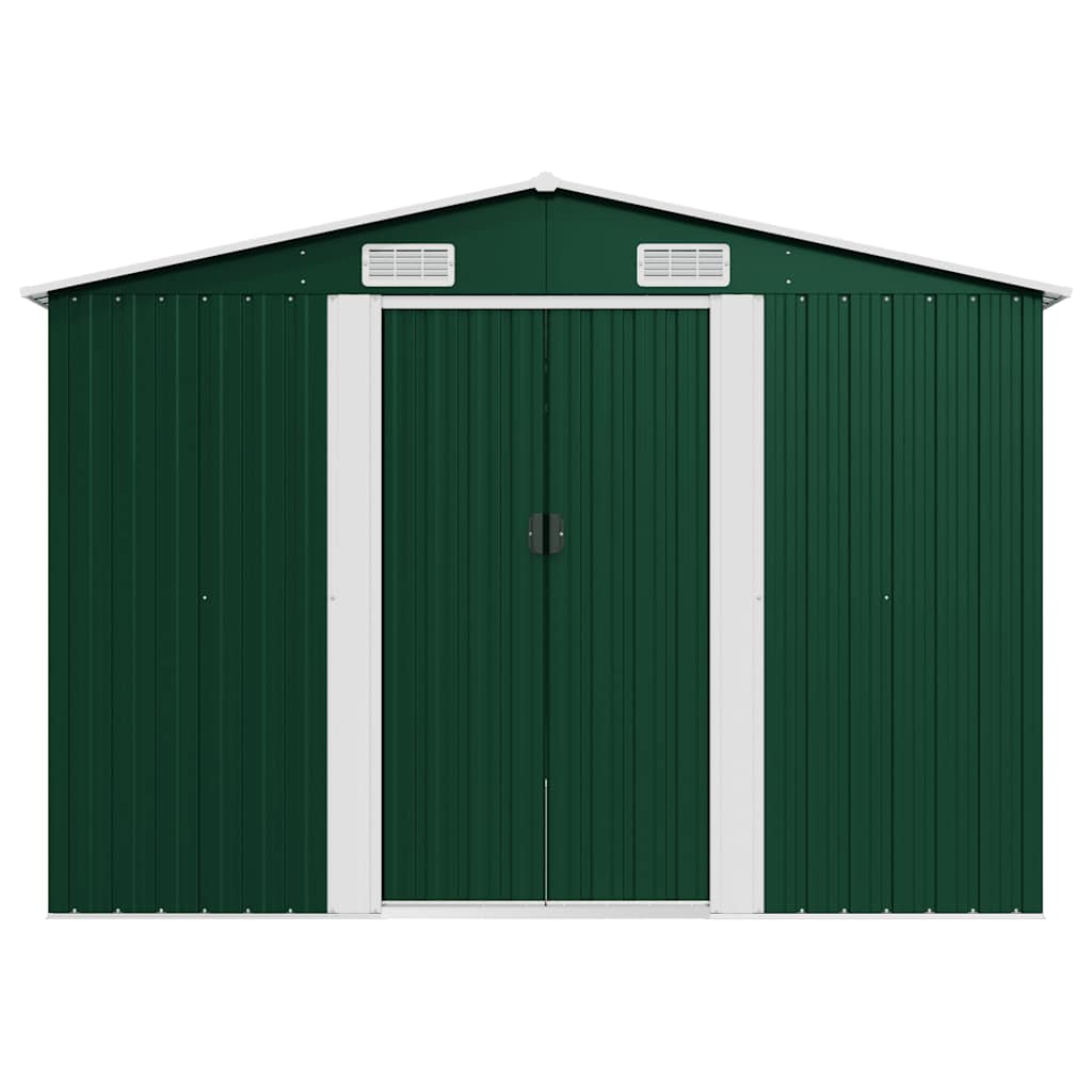 Gerätehaus 257x580x181 cm Metall Grün
