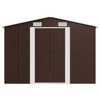 Gerätehaus 257x580x181 cm Metall Braun